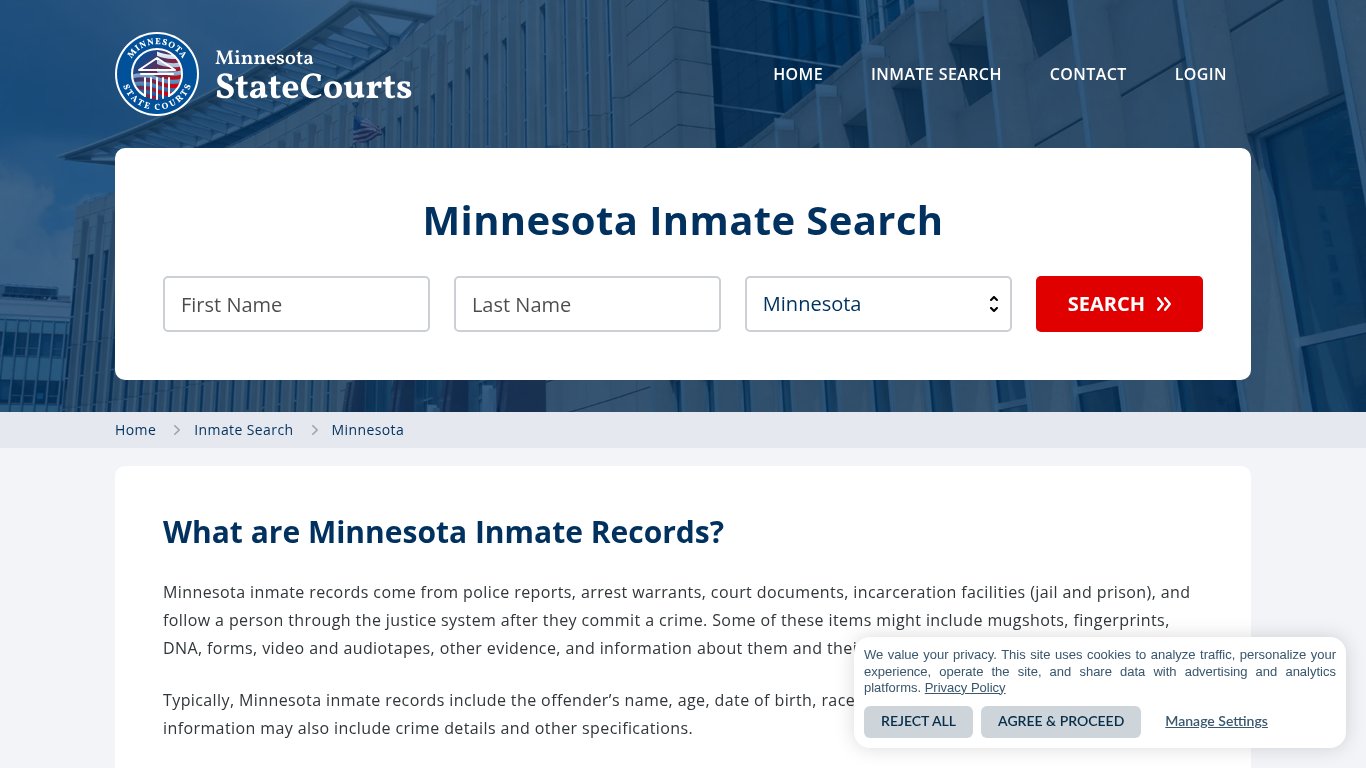 Minnesota Inmate Search, Prison and Jail Information - StateCourts